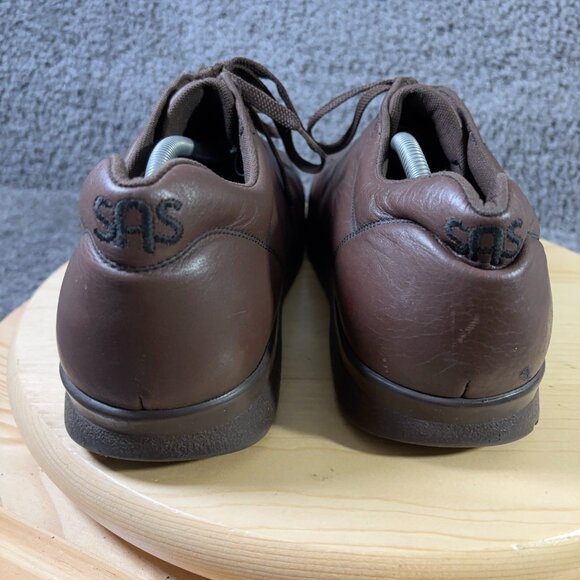 SAS Time Out Oxford Shoe Mens Size 12 Wide Brown Leather Comfort Made in USA - Picture 4 of 8